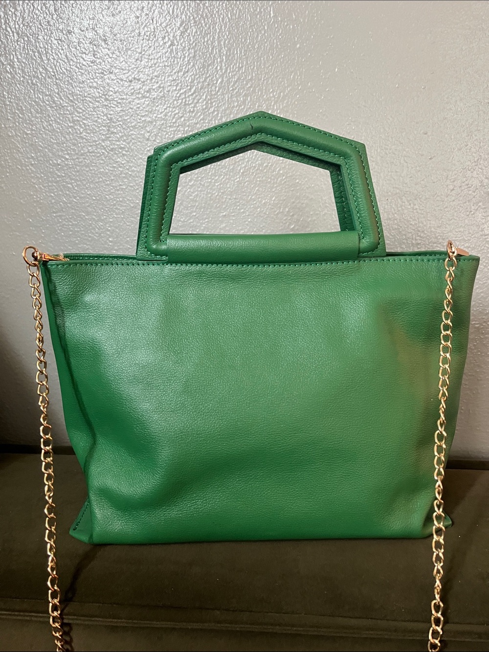 Anna Paola Green Leather hand bag made in Italy - Picture 7 of 12